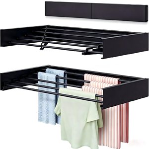 Metal Detachable Foldable Tough Clothing Dryer Balcony Wall Mounted Type Clothes <b>Drying</b> <b>Rack</b> - Product Image 1