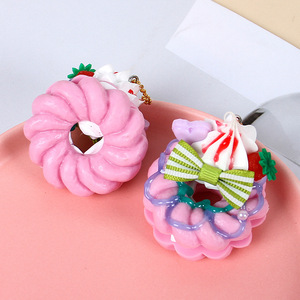 Simulated fruit and cream-filled donut models, simulated mini cakes, dessert <b>table</b> decorations, and photo props. - Product Image 3
