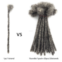 Extensions de cheveux ANNA Factory Salt&pepper, style tendance, cheveux vierges humains bruts, dreadlocks, paquets de locs permanents réguliers pour femmes