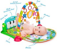 Tapis de jeu musical en peluche pour salle de sport en gros, jouet à pied pour bébé de 0 à 6 mois