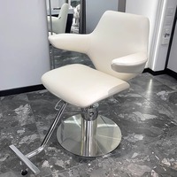 Fauteuil de Barbier Inclinable Moderne en Gros avec Bases en Chrome et Acier Inoxydable, 3 Couleurs, pour Fournitures de Salon de Coiffure – Vente Directe