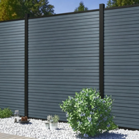 Panel de Cercado para Jardín Moderno de WPC para Exteriores, Resistente al Fuego, a la Humedad, al Agua y a los Rayos UV, para Entretenimiento en el Patio Trasero y Uso Doméstico