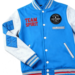 แจ็กเก็ตเบสบอลว่างเปล่าลำลองสำหรับผู้ชายเสื้อแจ็กเก็ตแบบปักอักษรอักษร2023ตามสั่ง - Product Image 3