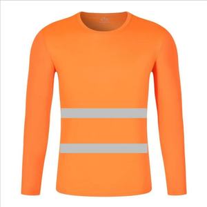 Chaleco de Seguridad Reflectante Fluorescente de Alta Visibilidad, Manga Larga, Ropa de Trabajo de Secado Rápido para Construcción - Product Image 4
