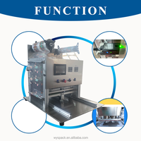 Machine de scellage thermique pneumatique automatique haute productivité pour emballage alimentaire, barquettes en plastique, films et sacs en feuille, à économie d'énergie