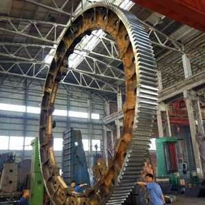 Engrenage fendu à l'arc d'entraînement principal de grand module pour broyeur à boulets Segment d'anneau d'engrenage de circonférence de four rotatif Produit de services de forgeage - Product Image 1