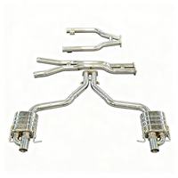DZ Hochwertiges 304 Edelstahl Catback Auspuffsystem für Mercedes-Benz C300 W205 Passend für 2.0T C260 Modell