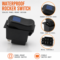 Interrupteur à bascule étanche Wanray pour camion, bateau, marine 12V 16A IP67 Double contact 2 positions 1077938
