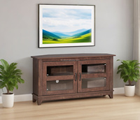 Moderner Bauernhaus Holz Ecke TV-Ständer mit Lagerung Universal Flach bildschirm TV-Rack für Wohnzimmer Schlafzimmer Hotel Verwendung