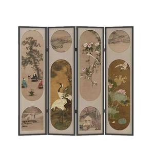 Biombo Plegable para Sala de Estar, Oficina o Dormitorio, Decorativo, de Madera Maciza con Diseño Impreso - Product Image 5