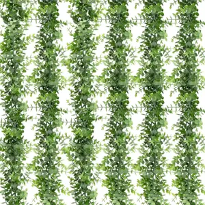 Artificial Eucalyptus Garland Faux Eucalyptus Strand 6 Feet Eucalyptus Leaves Green Garland for Wedding Party Dinner Home