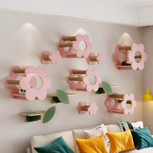 <span class=keywords><strong>Arbre</strong></span> à <span class=keywords><strong>chat</strong></span> en bois massif de haute qualité <span class=keywords><strong>avec</strong></span> cadre d'escalade mural noir grattoir mur hamac maisons pour animaux de compagnie meubles - Product Image 2
