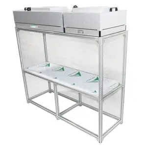 Custom vertical horizontal portable mini desktop workbench laminar air flow hood clean cabinet with FFU hepa h14 for industry