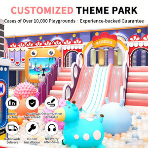 Aire de jeux intérieure à thème cirque vintage avec piscine à balles, toboggan et structure d'escalade pour centre de divertissement pour enfants - Product Image 3