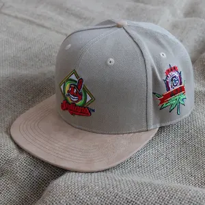 2024 beliebter 6-panel-acrylstoff flachschirmmütze fabrik niedrige moq großhandel 3d-logo hip-hop baseballmütze