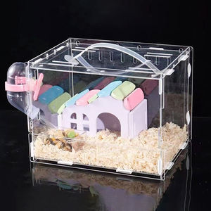 Acrylic Hamster Pet Cage Acrylic Reptile Cage Breeding Box Small Reptile Pet Insect Feeding Box <strong>Tarantula</strong> <strong>Enclosure</strong> Terrariums - Product Image 1