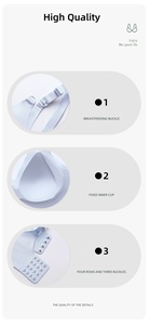 Ins liền mạch kích thước lớn thai sản phía trước mở khóa mỏng phần cho con bú quần áo sau sinh cho con bú áo ngực - Product Image 6