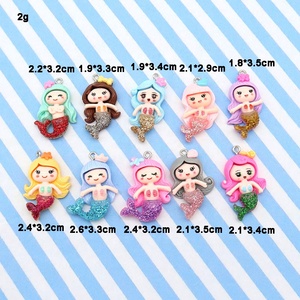 Cute <b>Mermaid</b> Resin Pendant Charms for Jewelry Making DIY Earrings Necklace Bracelet Handmade Keychain <b>Accessories</b> Colgantes - Product Image 2