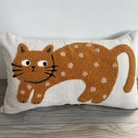 Housse de coussin décorative moderne et minimaliste pour canapé, chambre et décoration intérieure, avec broderie motif chien et serviette
