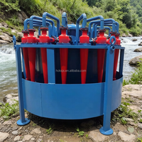 Groupe d'hydrocyclones haute capacité pour le traitement des minerais dans l'exploitation minière, cluster d'hydrocyclones revêtu de polyuréthane pour la classification des minerais