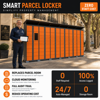 Casillero de Entrega de Paquetes Ensamblado, Recogida sin Contacto, Diseño Impermeable y Duradero, Cerradura Electrónica para una Mejor Experiencia del Cliente