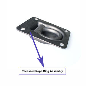 Anneau de traction en D encastré à tête carrée en acier inoxydable 304, poignée à loquet à fermeture rapide, <span class=keywords><strong>ancre</strong></span> de remorque, anneau de fixation au sol, assemblage ISO9001 - Product Image 2