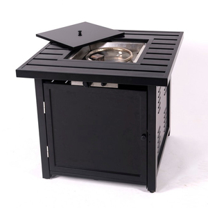 Table de foyer carrée en fer et céramique pour jardin, balcon, etc. <span class=keywords><strong>Chauffage</strong></span> extérieur au gaz GPL, <span class=keywords><strong>propane</strong></span> et butane - Product Image 1