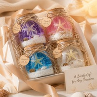 Coffret Cadeau Diffuseur de Parfum Artisanal en Cire Gelée Sans Fumée, Parfum Océanique, en Pot Pudding ou Coquille, pour l'Exportation