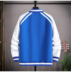 Couleur en option, contraste vif, nouveau Style académique pour hommes, manches en <span class=keywords><strong>cuir</strong></span>, Bomber OEM, veste d'université - Product Image 2