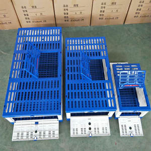 Vendita calda grande cassa di plastica pieghevole per il trasporto di pollo direttamente dalla fabbrica modello solido chiusura a bottone per l'applicazione degli uccelli - Product Image 2