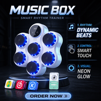 Machine d'entraînement de boxe électronique intelligente sans fil, murale, légère, avec 6 lumières pour enfants et adultes, marque QFH