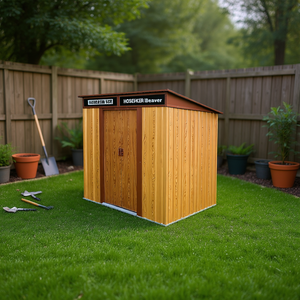 Casetta da Giardino in Metallo 6x5 Piedi, in Acciaio Zincato Impermeabile per Uso Esterno - Product Image 2