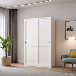 ตู้เสื้อผ้าเหล็กแบบเรียบง่ายทันสมัย ทนทาน ประหยัดพื้นที่ ความจุขนาดใหญ่ สำหรับห้องนอน บ้าน โรงแรม โรงพยาบาล โรงเรียน - Product Image 4