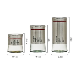 Frascos de Vidrio Multifuncionales para Alimentos, Dispensador de Cereales para Cocina, Contenedores de Almacenamiento para Refrigerios, Frutos Secos, Recipientes Herméticos de Acero Inoxidable - Product Image 5