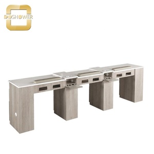 โต๊ะเครื่องเป่าเล็บสามชั้นดีไซน์หรูหราทั้งสองด้านตัวกรอง<span class=keywords><strong>ฝุ่น</strong></span>ที่วางแขนสบายและการจัดเก็บขนาดใหญ่ - Product Image 3