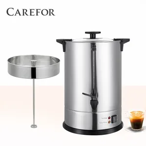 Wholesale OEM ODM Fast Brewing Electric Heating Kettle Coffee Percolator With Filter Basket