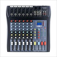 Nouvelle table de mixage audio numérique professionnelle 6 canaux 99 effets avec 2 ports USB et alimentation fantôme 48V, double voix pour le chant