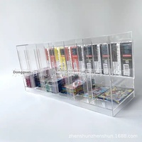 Présentoir de comptoir en acrylique transparent à 6 emplacements, support de cartes de visite et de cartes à collectionner (TCG) pour bureau, vente en gros d'usine, OEM