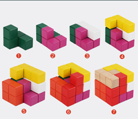 2024 JOUETS EN BOIS JIGSAW PUZZLE LOGIQUE JEU DE TABLE DE PENSÉE 3D PUZZLES CUBE JOUETS ÉDUCATIFS POUR ENFANTS JOUETS INTELLIGENTS