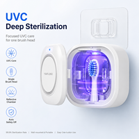 Caja Esterilizadora de Cepillos de Dientes para Montar en la Pared, Esterilizador con Lámpara UV-C Individual, Organizador de Baño con Etiqueta Privada Personalizada