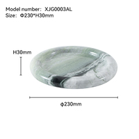 Plateau de service et de rangement décoratif en marbre naturel, design personnalisé, diamètre 230*30mm, diamètre 170*30mm, style moderne, qualité supérieure pour la maison