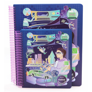 Tùy chỉnh in A4 xoắn ốc máy tính xách tay 80 Sheets lót bìa cứng bìa cho văn phòng hoặc trường học với biểu tượng cá nhân - Product Image 1