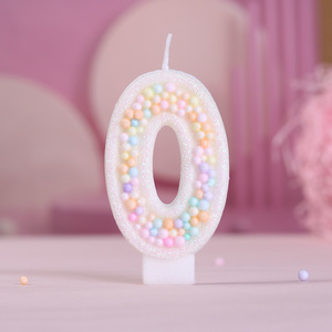 Velas de Cumpleaños Digitales 3D Brillantes con Forma de Macaron Número 0, Decoraciones <span class=keywords><strong>para</strong></span> Pasteles, Adecuadas <span class=keywords><strong>para</strong></span> Cumpleaños y Pasteles Temáticos - Product Image 2