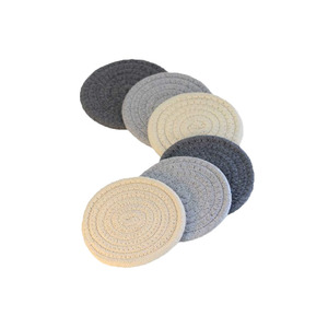 Juego de Posavasos Minimalistas de Algodón Tejido a Mano para Decoración de Sala de Estar, Protección de Mesa, Posavasos Tejidos para Tazas y Mesa de Café - Product Image 4