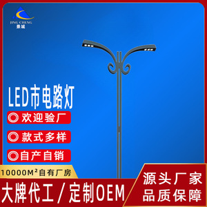 ขายส่งโคมไฟถนนแบบสองแขนยาว 10 เมตร ชุบกัลวาไนซ์แบบจุ่มร้อน; เสาไฟถนนสำหรับทางหลวงขนาด 6 เมตร, 8 เมตร และ 12 เมตร - Product Image 2