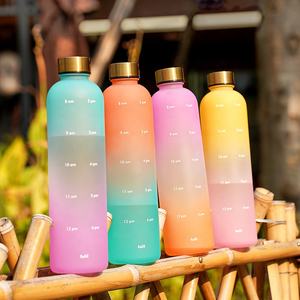 <span class=keywords><strong>BAP</strong></span> FREE 32oz 1000ml Recharge réutilisable Logo personnalisé Tritan Bouteille d'eau en plastique givré Sport Gym avec <span class=keywords><strong>Time</strong></span> Maker motivationnel - Product Image 6