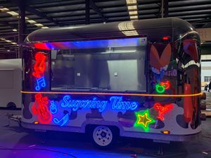 Mingtai luồng không khí xe tải thực phẩm, điện thoại di động thịt nướng thực phẩm Trailer, pizza Hot Dog xe tải thức ăn nhanh, được trang bị đầy đủ thiết bị nhà bếp - Product Image 4