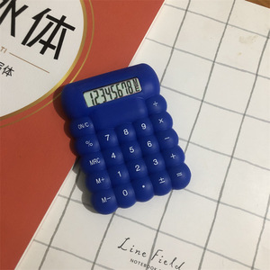 Silicone Calculator 8 Digits Battery Powered Yellow Color Business Gift Use - Product Image 3