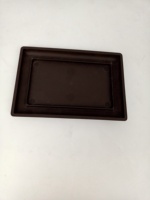Pot de plante en plastique brun écologique de forme rectangulaire pour jardin et usage domestique