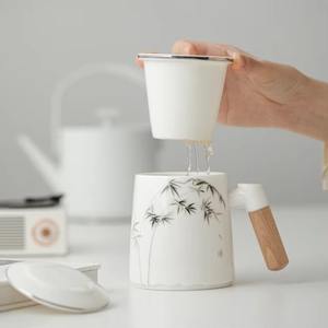 <span class=keywords><strong>Tasse</strong></span> de bureau en céramique de jade Yangzhi, motif bambou Ruyi, pour le voyage d'affaires, service à thé ou cadeaux souvenirs, <span class=keywords><strong>tasse</strong></span> en porcelaine, <span class=keywords><strong>tasse</strong></span> à thé en céramique - Product Image 4